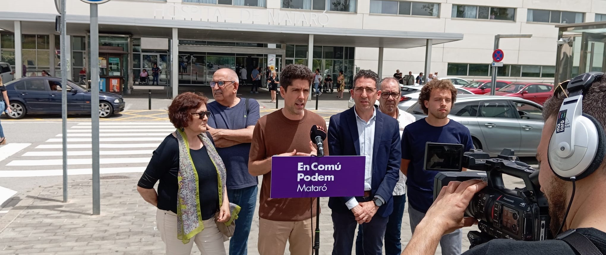 David Cid i Sergi Morales a la roda de premsa després de reunir-se amb els representants dels treballadors